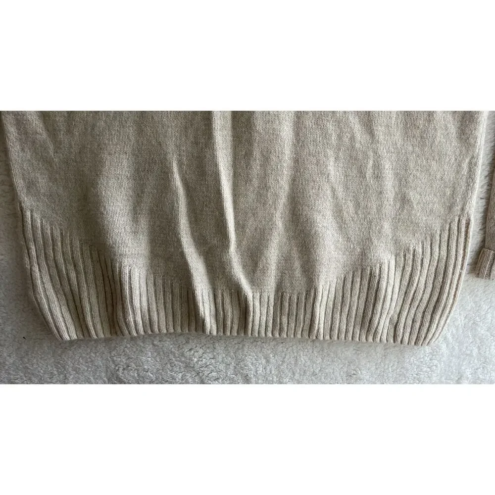Columbia XCO Wool Sweater Mens XL Beige Color 1/4 Zip Pullover